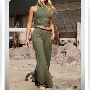 New blissed out ribbed pant
